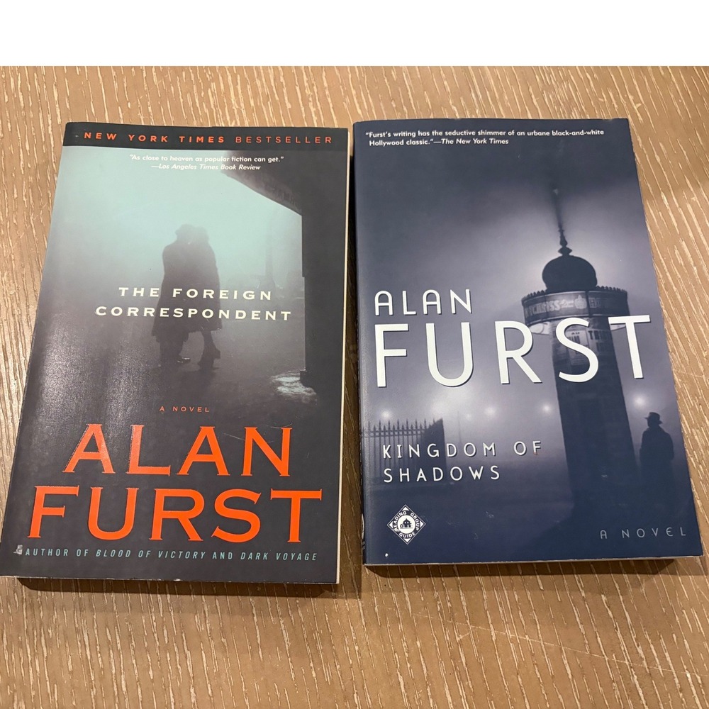 Alan Furst Paperback Book Lot Kingdom of Shadows The Foreign Correspondent Novel